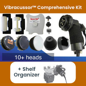 2025 vibracussor comp kit An Arthrostim in a Chiropractors hand ready for activating the nervous system