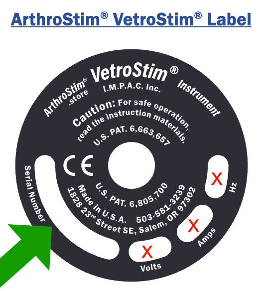 serial number vetrostim